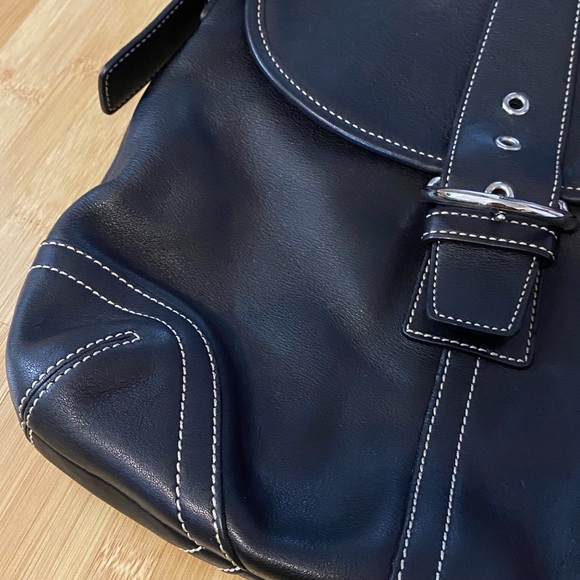 Vintage Coach Soho Buckle Flap Leather Shoulder & Crossbody Bag Style No. 9480 - Picture 8 of 16